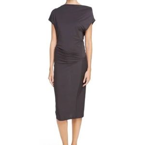 ISABEL MARANT Etoile Rumba Asymmetric Jersey Knit Dress Size 34 FR / 2 US